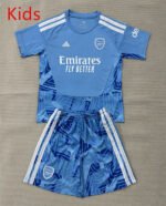 2026-2027 Arsenal Goalkeeper Blue kids/youth  Soccer uniform