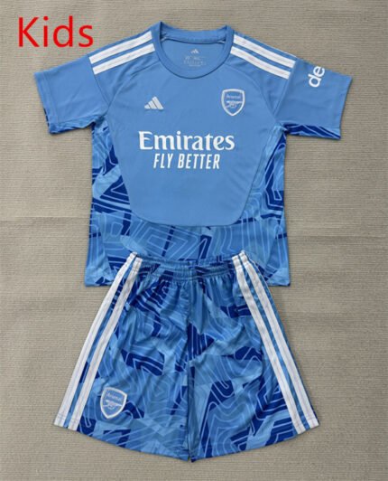 2026-2027 Arsenal Goalkeeper Blue kids/youth  Soccer uniform