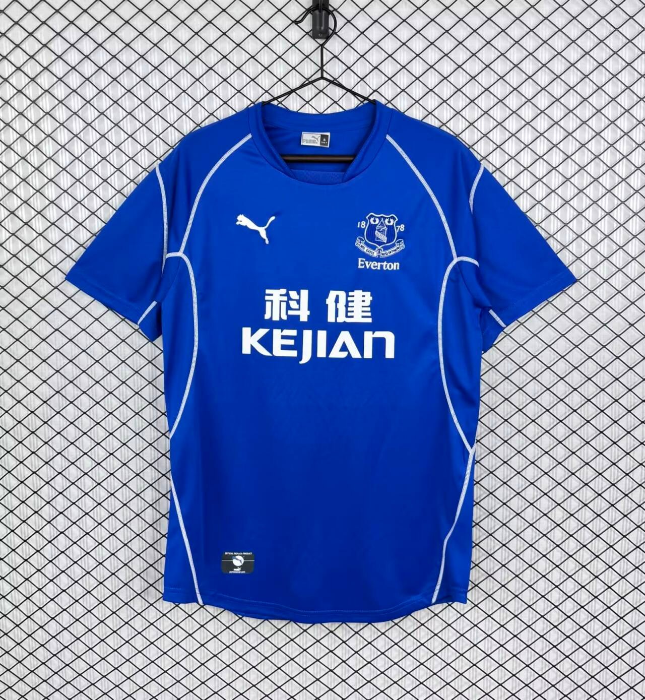 da61ca28 Retro Version 2002-03 Everton Home Blue Soccer Jersey AAA - Image 1