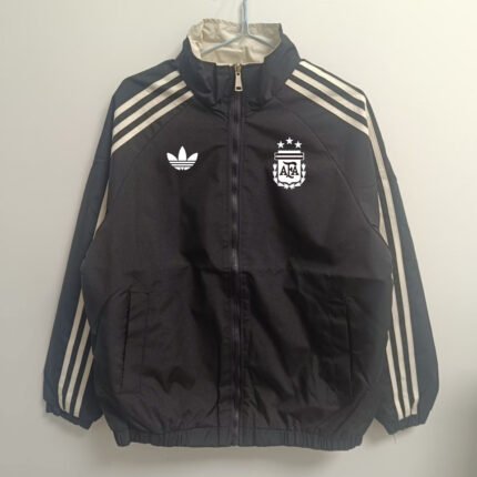 2026 Double-sided Argentina Black White Windbreaker  Soccer Jacket