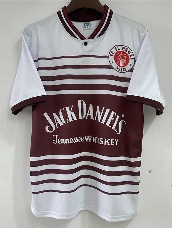 e1fe1450 Retro Version 1998 St. Pauli Home White Soccer Jersey AAA - Image 1