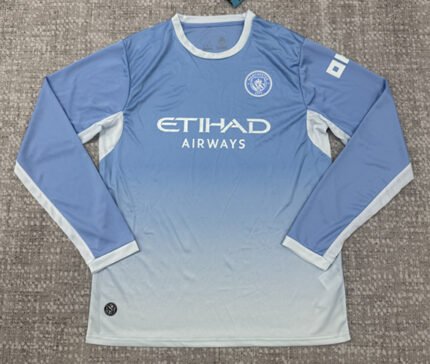 （S-4XL） 2026-2027 Manchester City Home Blue Soccer Long sleeves Jersey AAA