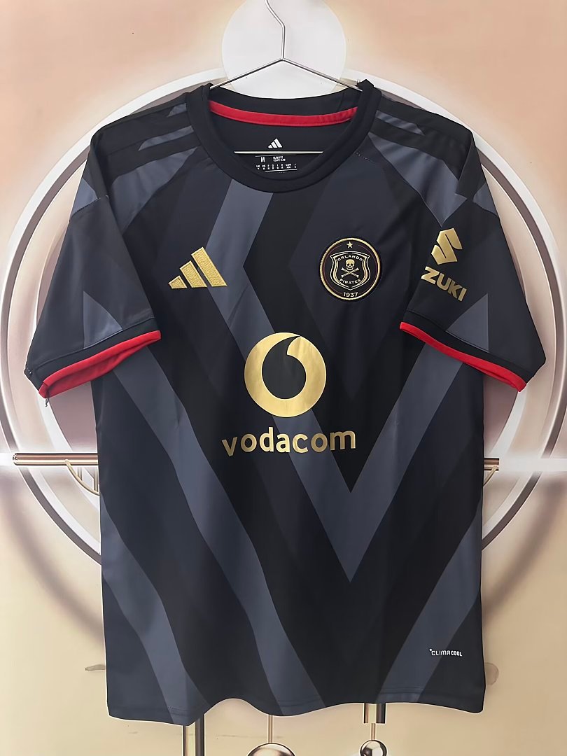 ed52efa4 (S-4XL) 2026-2027 Orlando Pirates Home Black Soccer Jersey AAA - Image 1