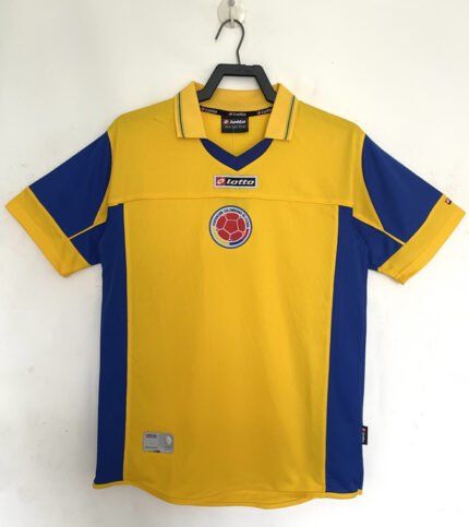 Retro version 2003-2005 Colombia Home Yellow Soccer Jersey AAA