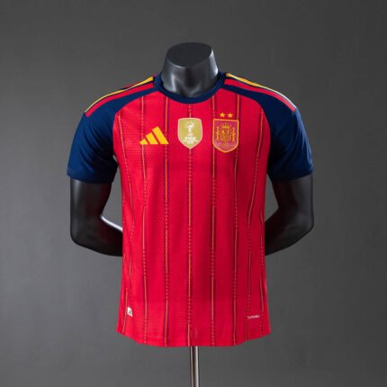 （2 star）FIFA 2026 Player version 2026-2027 Spain Home Red Soccer Jersey AAA