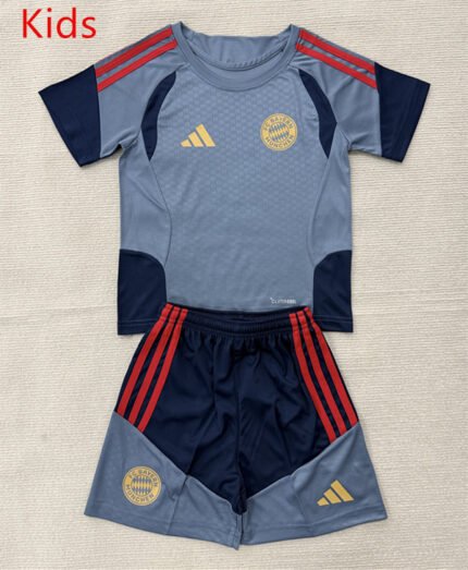 2026-2027  Bayern Munich Light Grey kids/youth  Soccer uniform
