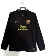 Retro Version 11-12 Barcelona Away Black Long sleeves Soccer Jersey AAA