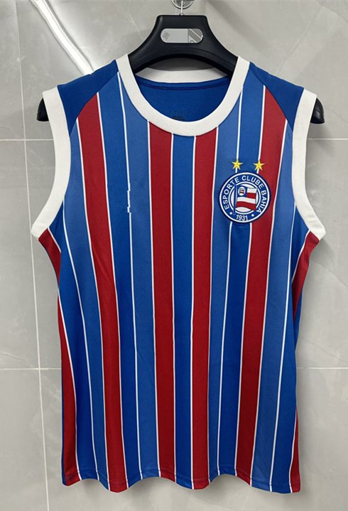 psc (1) 2026-2027 Bahia Away Red Blue Soccer Vest Jersey AAA - Image 1