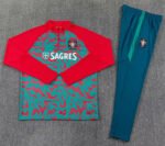 2026-27 Portugal Red Green Soccer Tracksuit Uniform - Image 3