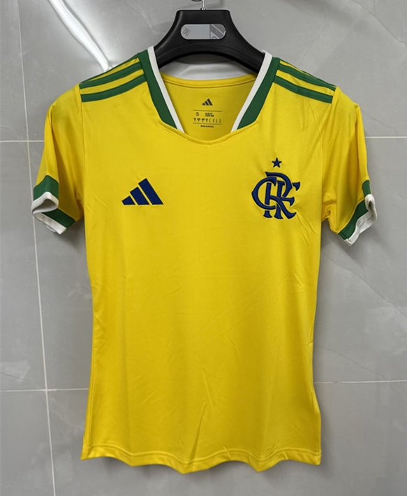 psc (2) 2026-27 Flamengo Yellow Women Soccer Jersey AAA - Image 1