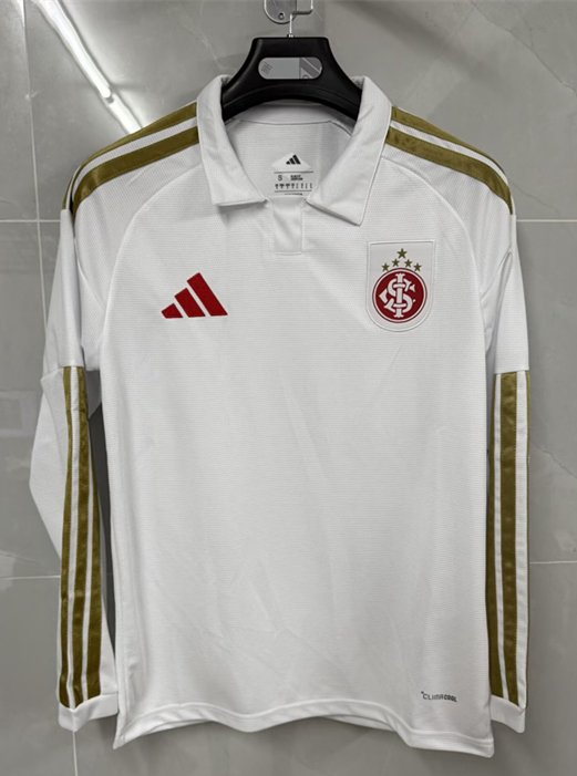 psc (2) 2026-2027 SC Internacional Away White Long sleeves Soccer Jersey AAA - Image 1