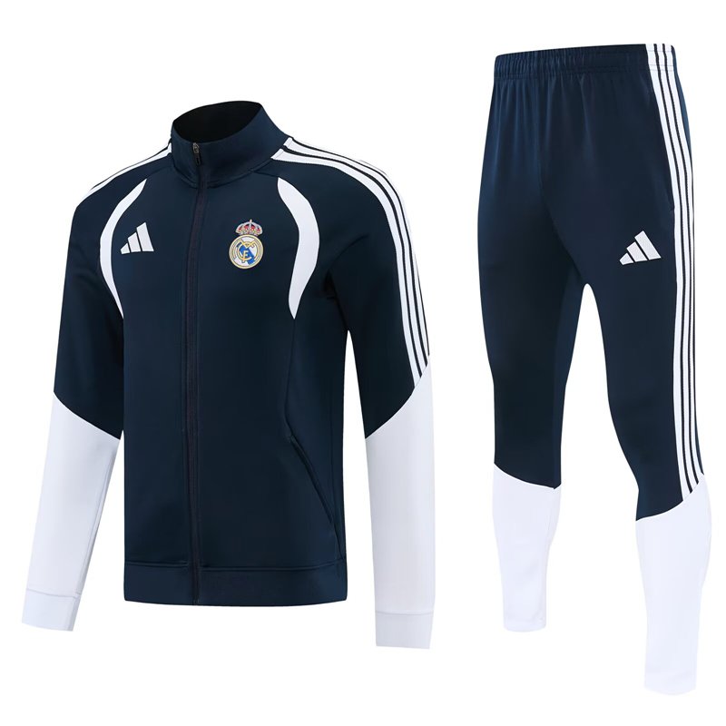 psc (2) 26-27 Real Madrid Royal Blue Thailand Soccer Jacket Uniform - Image 1