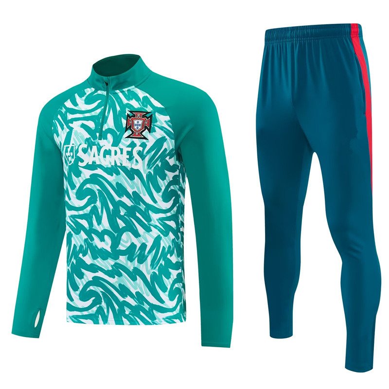 psc (2) 2026-27 Portugal Green Soccer Tracksuit Uniform - Image 1