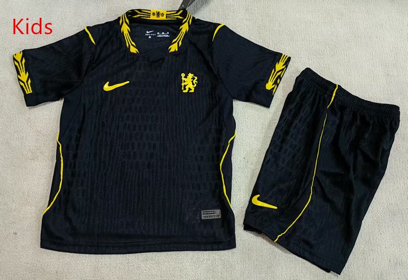 psc (2) 2026-2027 Chelsea Away Black kids/youth Soccer uniform - Image 1