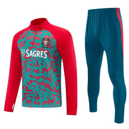 2026-27 Portugal Red Green Soccer Tracksuit Uniform