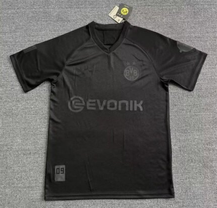 Retro Version 19-20 Dortmund Black Thailand  Soccer Jersey AAA