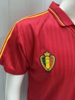 Retro version 1990 Belgium Home Red  Soccer Jersey AAA - Image 2
