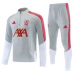 2026-27 Liverpool White Grey Soccer Tracksuit Uniform