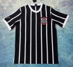 Retro Version 1982 Corinthians  Home Black White  Thailand  Soccer Jersey AAA