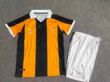 2026-2027 Hull City Home Orange Black kids/youth  Soccer uniform
