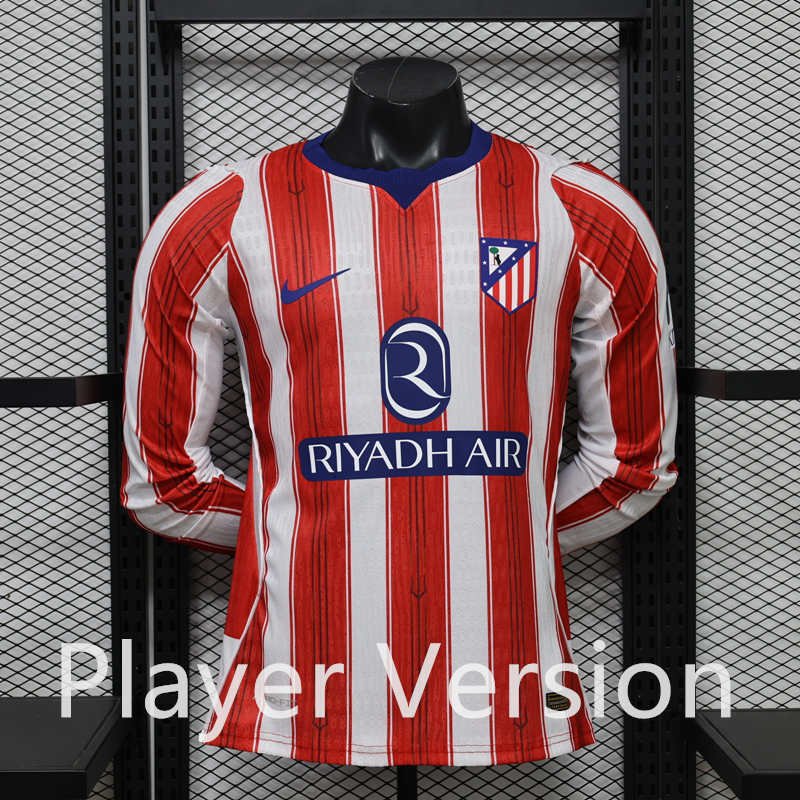 02ab244b Player version 2026-2027 Atletico Madrid Home Red White Long sleeves Soccer Jersey AAA - Image 1