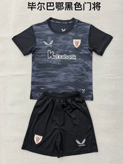 2026-27 Athletic Bilbao Goalkeeper Black  kids/youth Soccer uniform