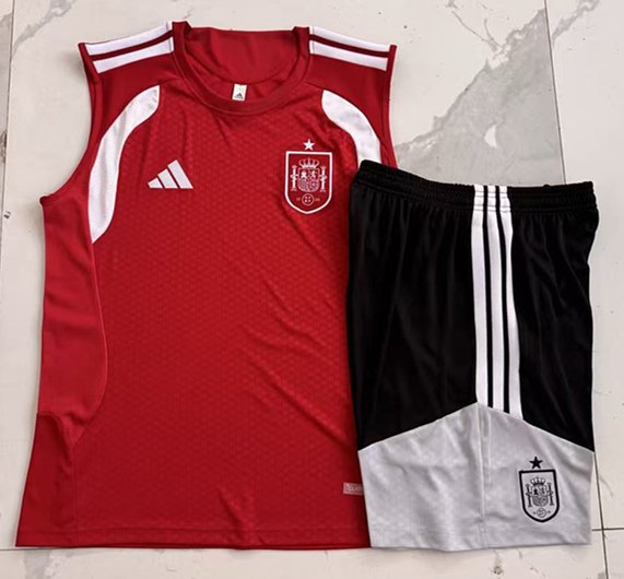 0a30234e 2026-27 Spain Red Vest Soccer Uniform - Image 1