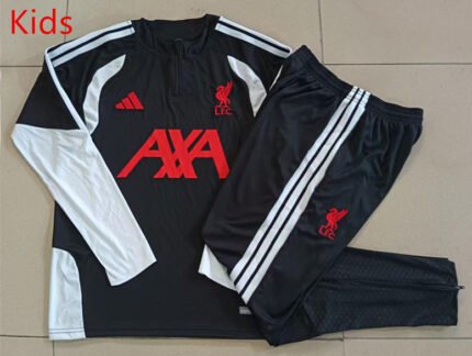 2026-27 Liverpool Black Soccer kids Tracksuit Uniform