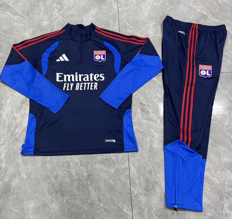 14f81f0b 2026-27 Olympique lyonnais Royal Blue Soccer Tracksuit Uniform - Image 1