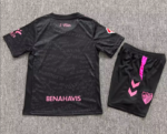 2026-27 Malaga Third  Away Black Pink kids/youth Soccer uniform - Image 2
