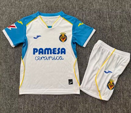 2026-27 Villarreal Away White kids/youth Soccer uniform