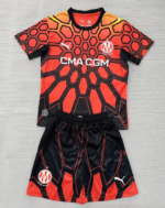 2026-2027 Olympique de Marseilles Goalkeeper Black Orange  Soccer Uniform