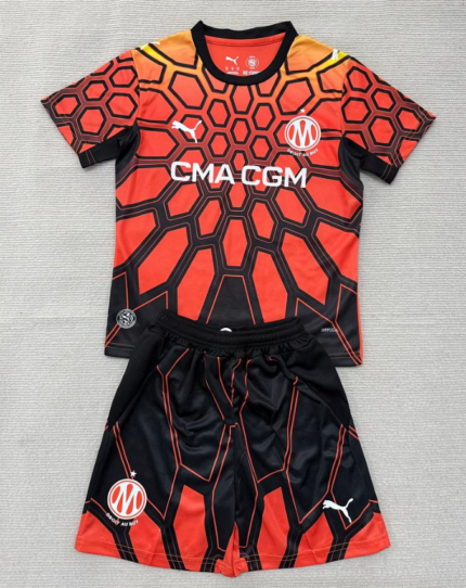 2026-2027 Olympique de Marseilles Goalkeeper Black Orange  Soccer Uniform
