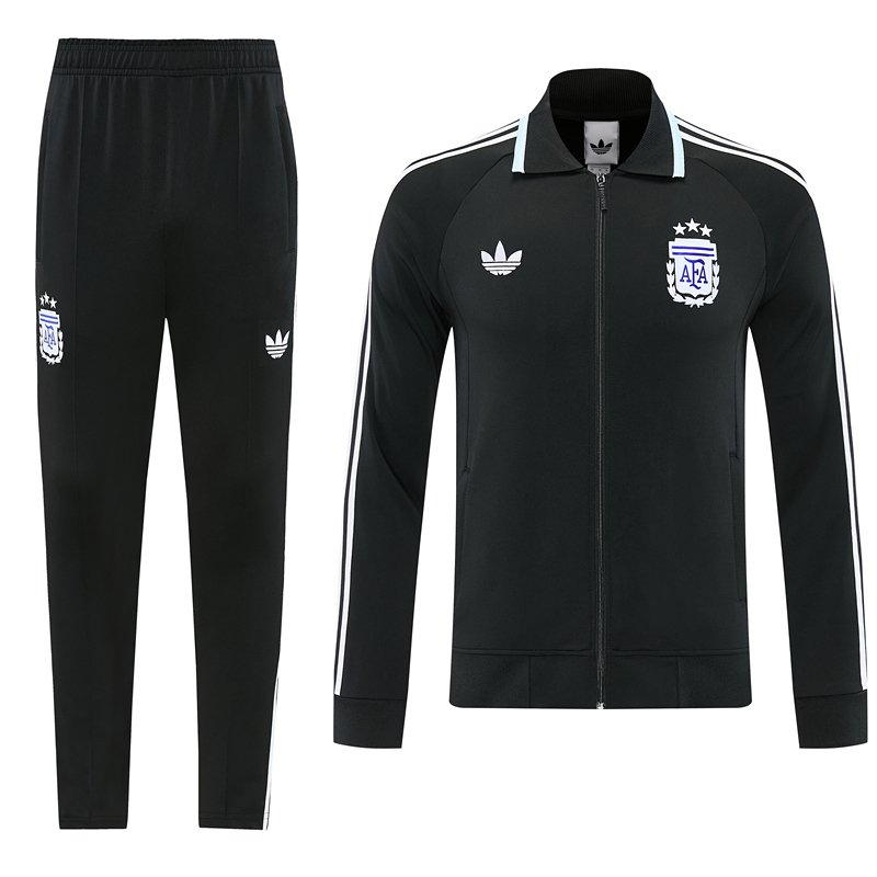 1c043c3f 26-27 Argentina Black Thailand Soccer Jacket Uniform - Image 1