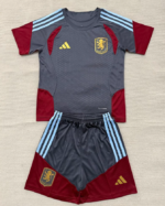 2026-2027  Aston Villa Grey Red Soccer Uniform