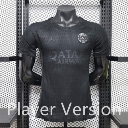 Player version 2026-27 Paris Saint-Germain Black Soccer Jersey AAA