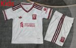26-27 Liverpool Away White  Kids/Youth Soccer Uniform
