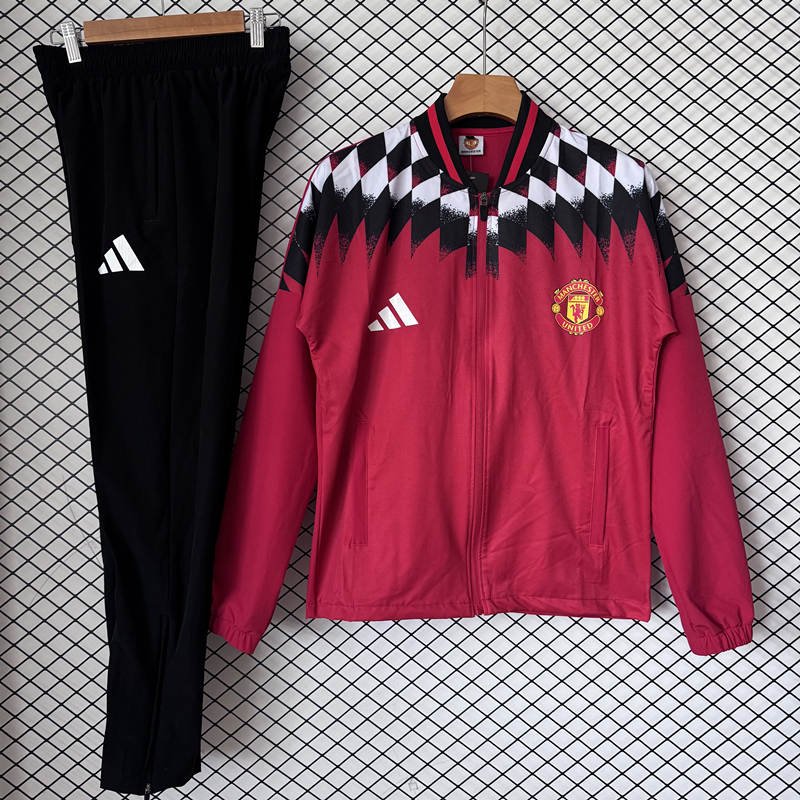 2ebb1297 2026 Manchester United Red Windbreaker Soccer Jacket uniform - Image 1