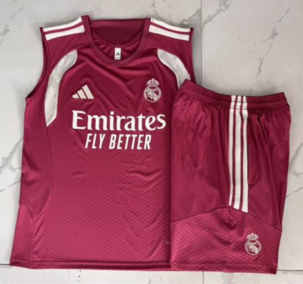 2026-27 Real Madrid Pink Vest Soccer Uniform