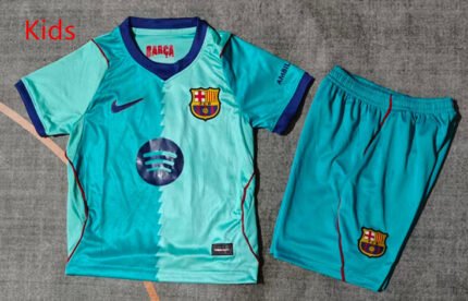 2026-27 Barcelona 2nd Away Green kids/youth Soccer uniform