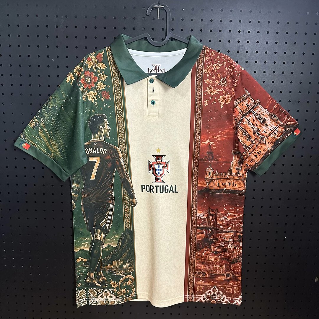 48713ea9 2026-2027 Portugal Red Green Soccer Jersey AAA - Image 1