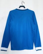 1996 Retro version Brazil Away Blue Long sleeves Soccer Jersey AAA - Image 5