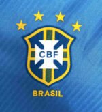 1996 Retro version Brazil Away Blue Long sleeves Soccer Jersey AAA - Image 4