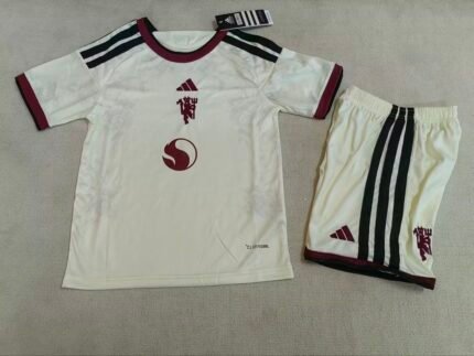 2026-2027 Manchester United Third  Away Apricot kids/youth  Soccer uniform