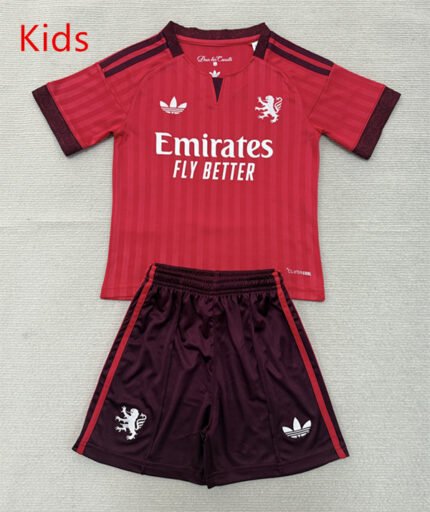 2026-2027 Olympique lyonnais Away Red kids/youth  Soccer uniform