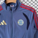2026 Bayern Munich Grey Blue Windbreaker  Soccer Jacket uniform - Image 4