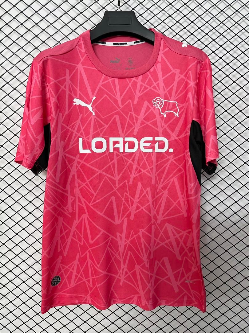 5397be89 2026-2027 Derby County Away Pink Soccer Jersey AAA - Image 1