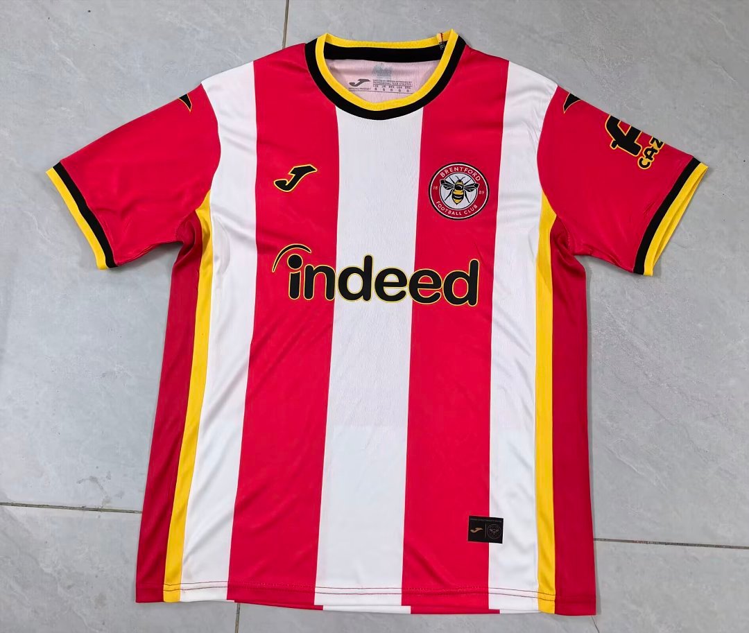 54abd34b (S-4XL) 26-27 Brentford Home Red White Soccer Jersey AAA - Image 1