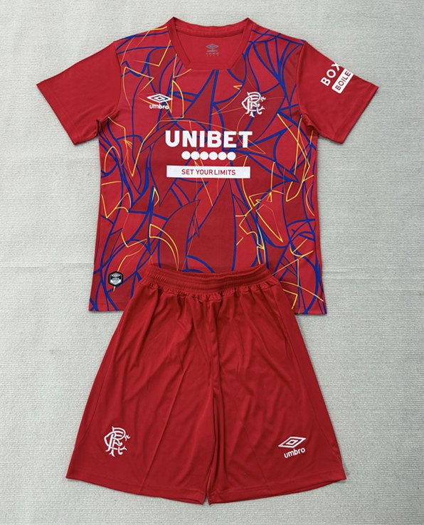 5581b99b 26-27 Rangers Goalkeeper Red Soccer Uniform - Image 1