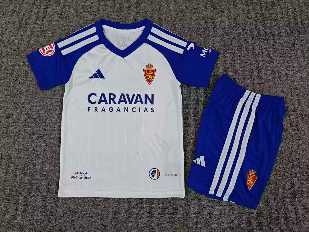 55de423b 2026-27 Zaragoza Home Blue White kids/youth Soccer uniform - Image 1